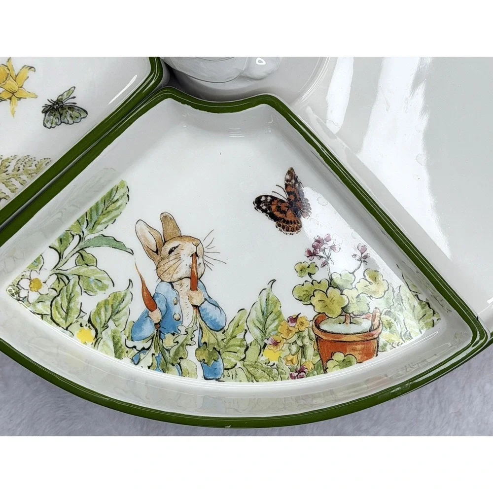 Pottery Barn Beatrix Potter Peter Rabbit Lazy Susan w/ Trays *Read Descrip*